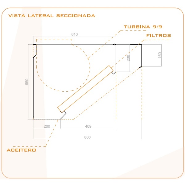 Campana Industrial Extractora Acero Inoxidable Techo Bajo Elevada Con Motor - Imagen 2