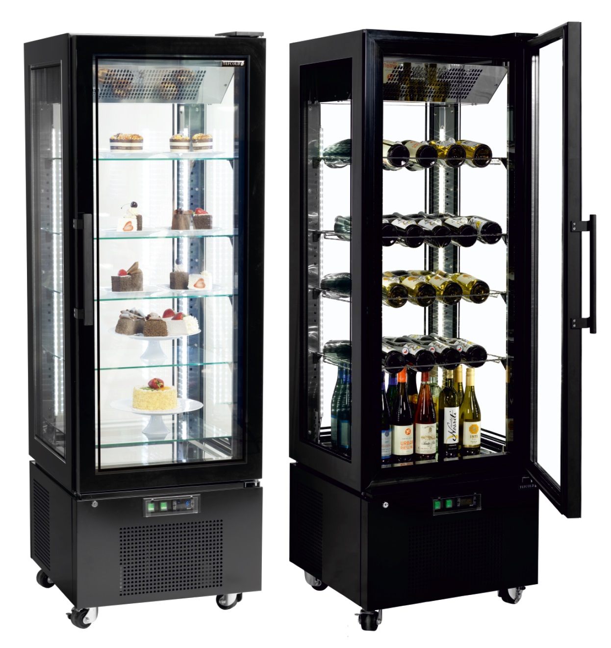 Armario Expositor Refrigerado 400 Litros Con 4 Caras De Cristal P-320 ...